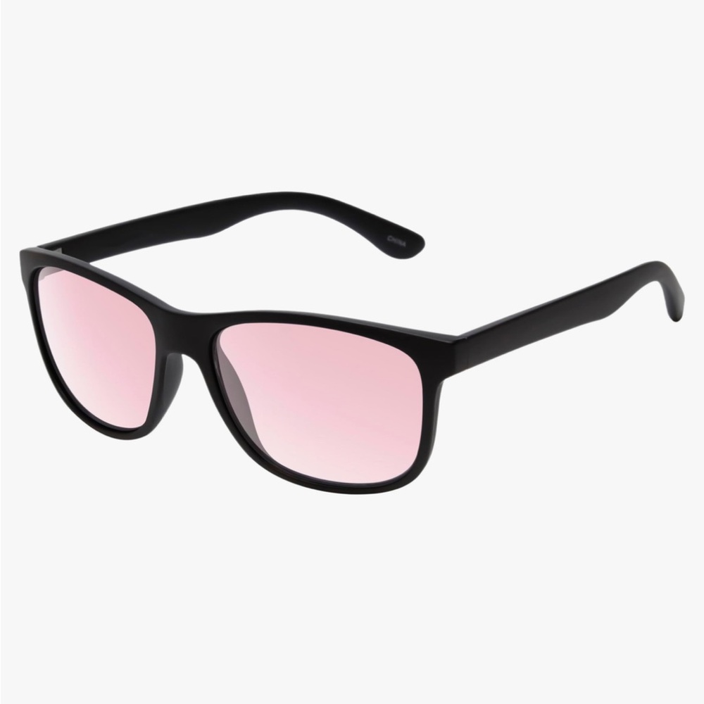 Black Sunglasses with Pink Lenses